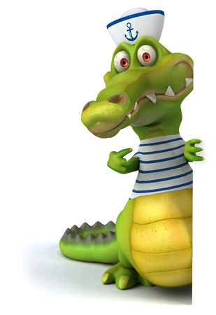 Fun crocodileの写真素材