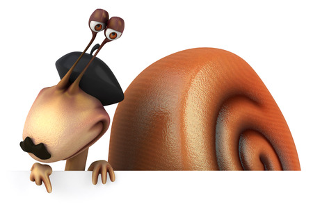 Fun snailの写真素材