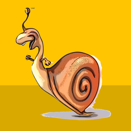 Fun snailの写真素材