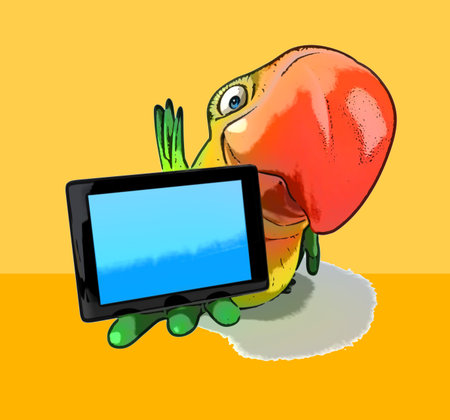 Fun parrotの写真素材