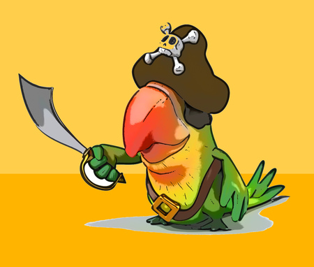 Fun parrotの写真素材