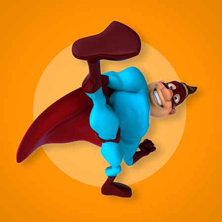 Cartoon superhero posingの写真素材