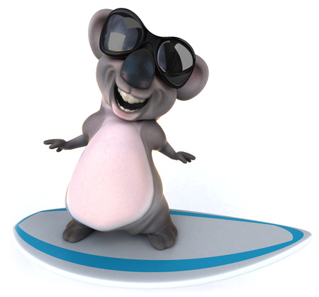 Cartoon koala surfingの写真素材