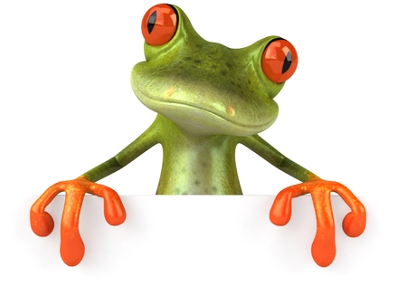 Cartoon frog posingの写真素材