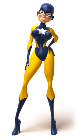 Superhero posingの写真素材