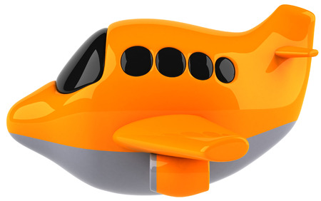 Cartoon orange airplaneの写真素材
