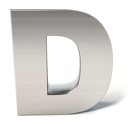 Chrome letter Dの写真素材