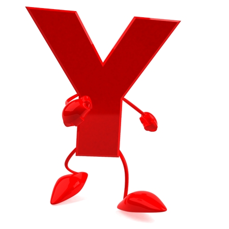 Cartoon character of letter yの写真素材