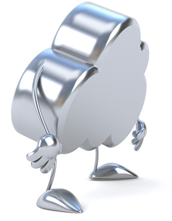 3D cloud character feeling sadの写真素材