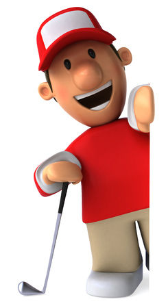 Cartoon golfer smilingの写真素材