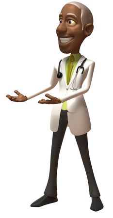 Cartoon doctor posingの写真素材