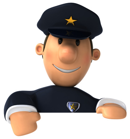 Cartoon policeman smilingの写真素材