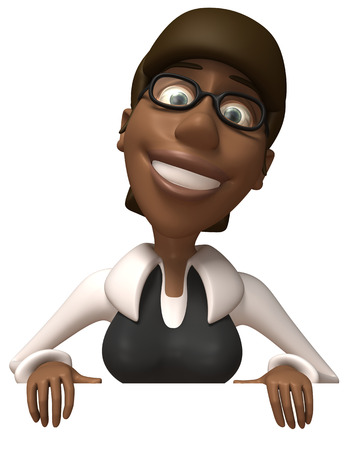 Cartoon businesswoman smilingの写真素材