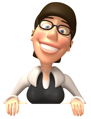 Cartoon businesswoman smilingの写真素材