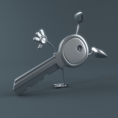 Key character doing a hand standの写真素材