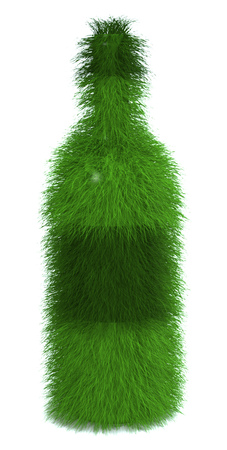Grass wine bottleの写真素材