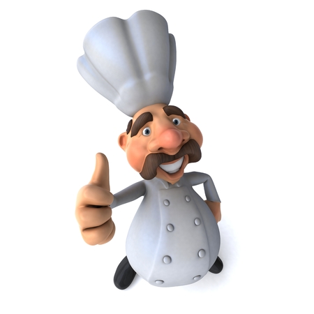 Chef character showing thumbs upの写真素材