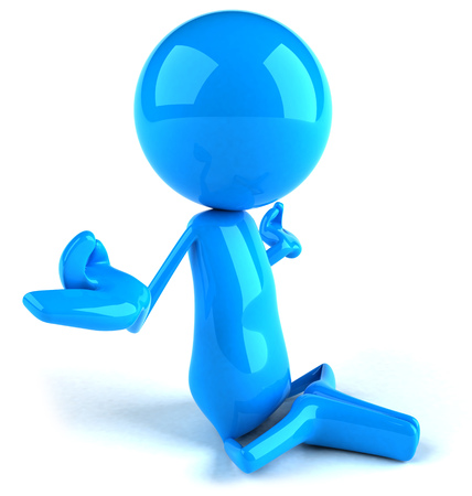3D character in meditationの写真素材