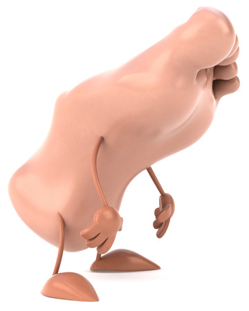 Sad foot characterの写真素材