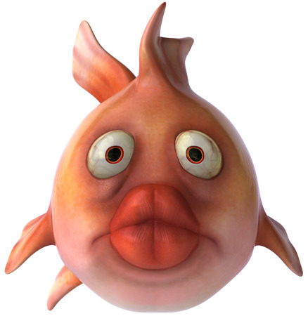 Cartoon fish with big lipsの写真素材