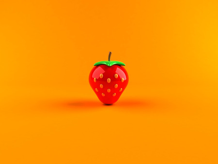 Cartoon strawberryの写真素材
