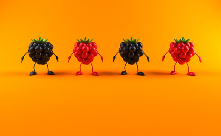 Cartoon berries standingの写真素材