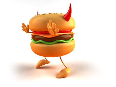 Cartoon evil burgerの写真素材