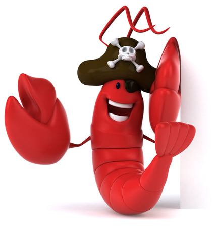 Lobster wearing pirates hatの写真素材