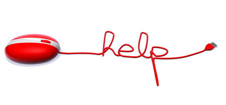 3D mouse with cable forming Helpの写真素材