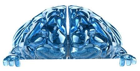 3D glass brain characterの写真素材