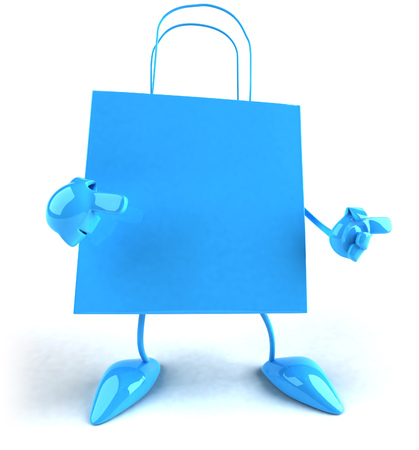 Shopping bag characterの写真素材