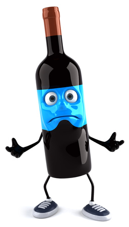 Wine bottle characterの写真素材