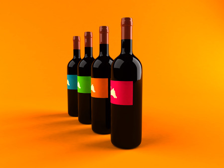 Wine bottlesの写真素材