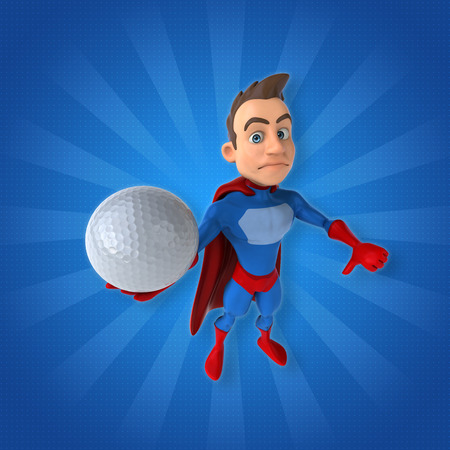Fun superhero - 3D Illustrationの写真素材
