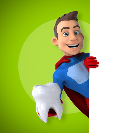 Fun superhero - 3D Illustrationの写真素材