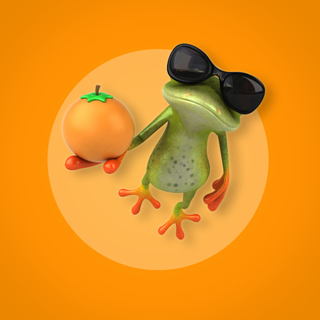 Fun frogの写真素材