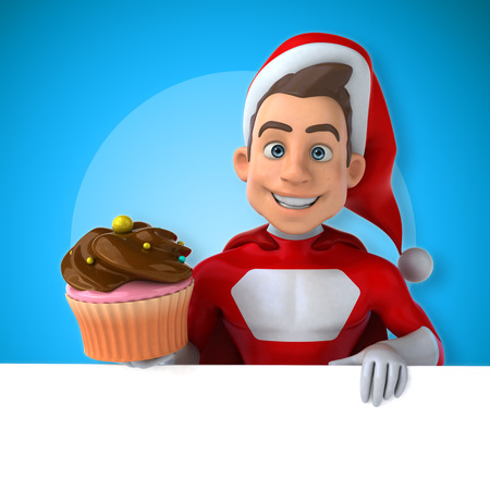 Fun superhero - 3D Illustrationの写真素材