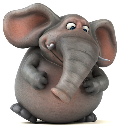 Fun elephant - 3D Illustrationの写真素材