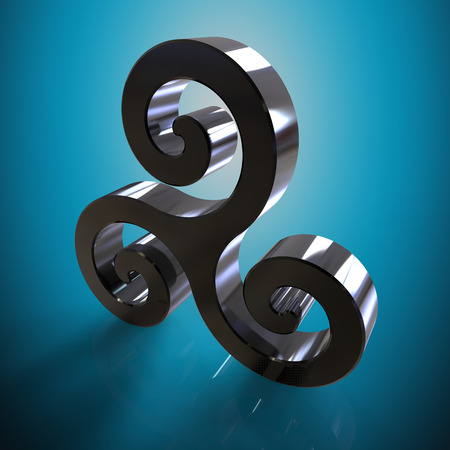 Triskel - 3D Illustrationの写真素材