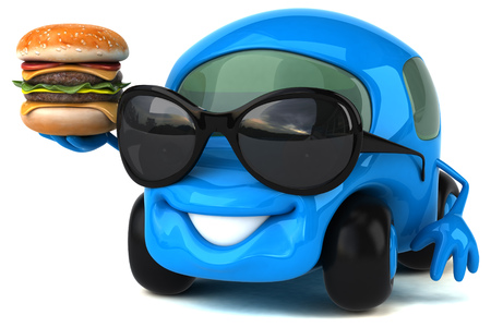 Fun car - 3D Illustrationの写真素材