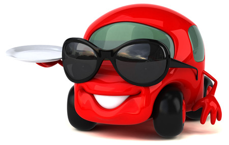 Fun car - 3D Illustrationの写真素材