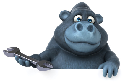 Fun gorilla - 3D Illustrationの写真素材