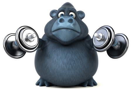 Fun gorilla - 3D Illustrationの写真素材