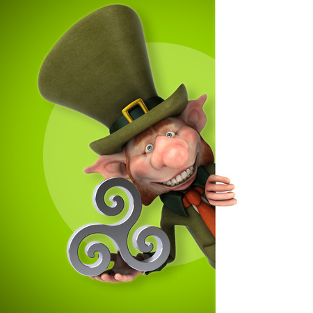 Fun leprechaun - 3D Illustrationの写真素材