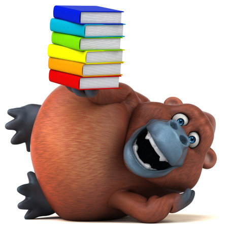 Fun orangoutan - 3D Illustrationの写真素材