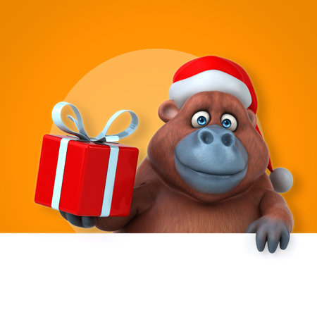 Fun Orangutan - 3D Illustrationの写真素材
