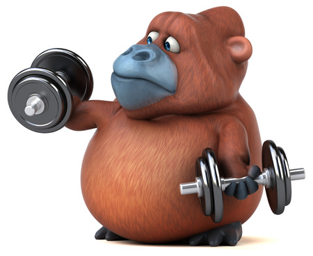Fun Orangutan - 3D Illustrationの写真素材