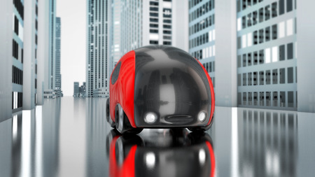 Futuristic car design - 3D Illustrationの写真素材