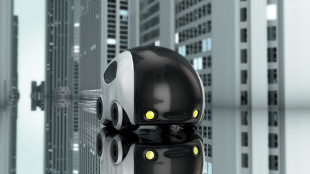 Futuristic car design - 3D Illustrationの写真素材