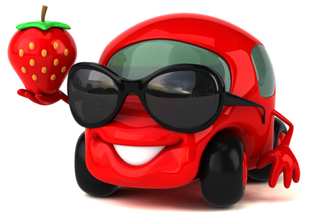 Fun car - 3D Illustrationの写真素材